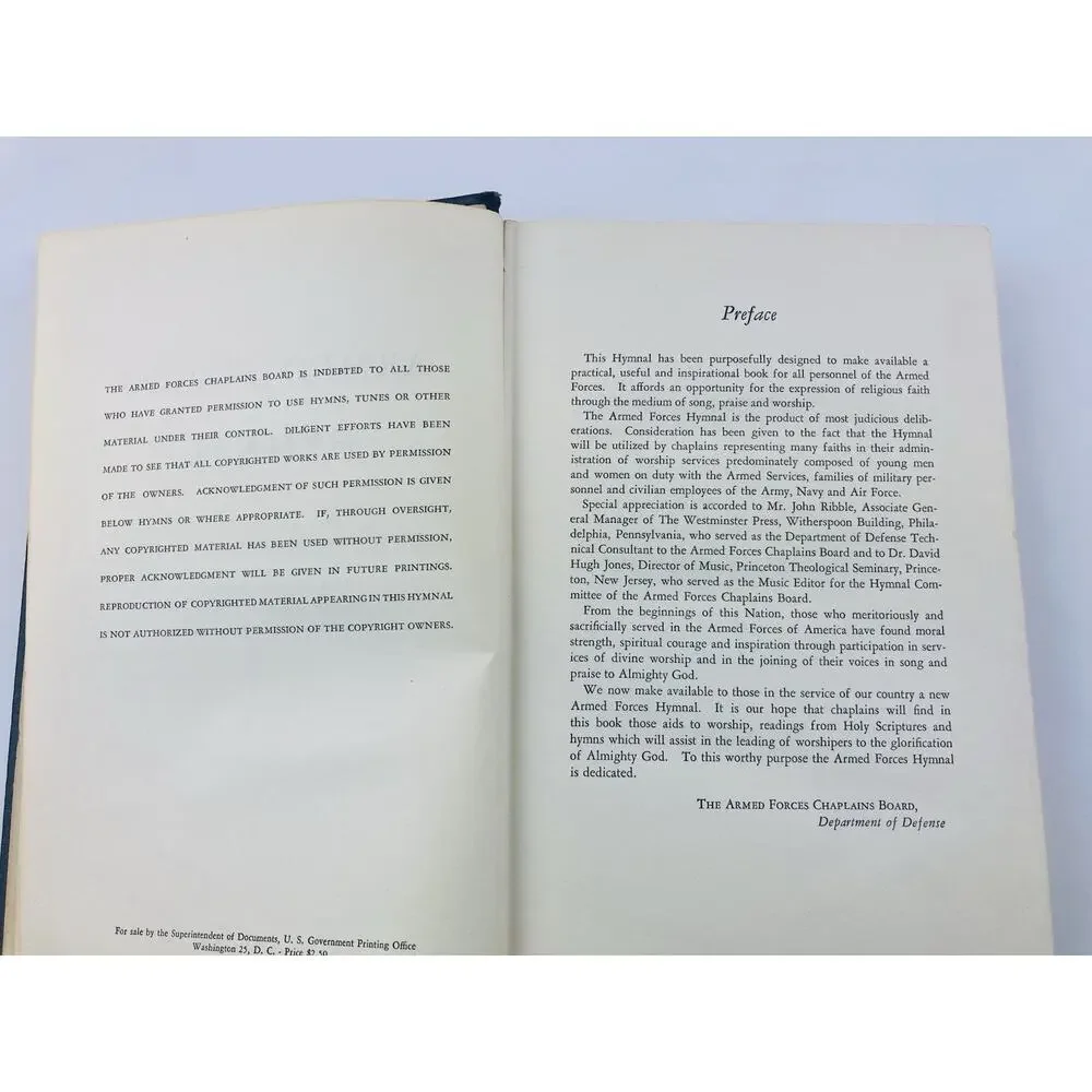 Vintage Armed Forces Hymnal - Catholic Protestant - Picture 4 of 13